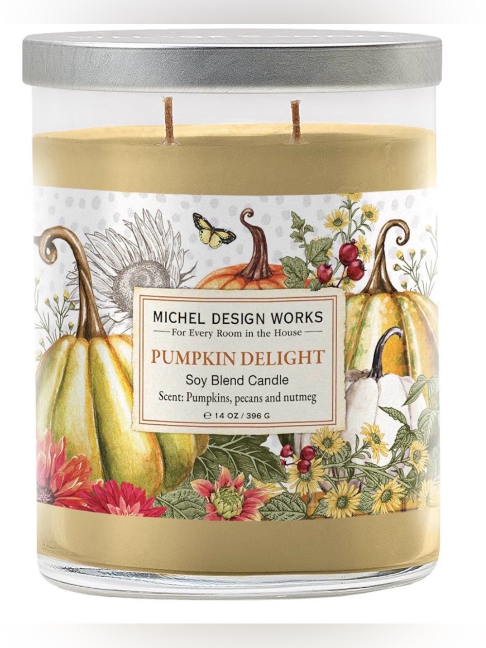 Michel Design Works Pumpkin Delight Soy Blend Candle~pumpkins, pecan, nutmeg/New